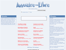 Tablet Screenshot of annuaire-libre.info